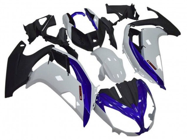 2012-2016 White Blue Matte Black Kawasaki Ninja 650 EX650 Motorcycle Fairings