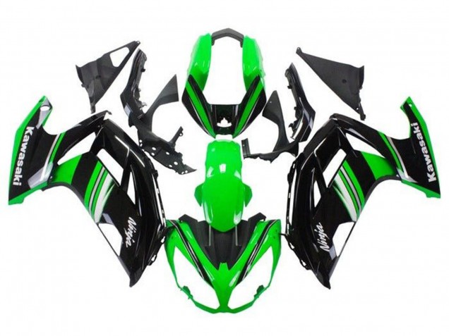 2012-2016 Green Black White Grey Stripe Kawasaki Ninja 650 EX650 Motorcycle Fairings