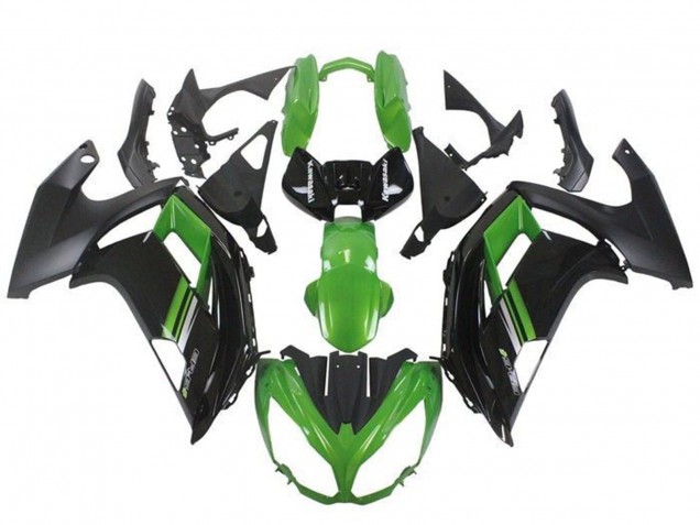 2012-2014 Green Black Kawasaki Ninja ER6F Motorcycle Fairings