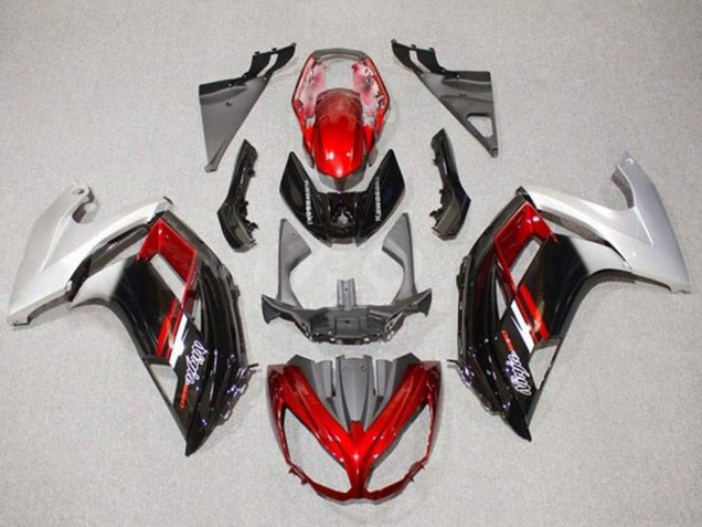 2012-2016 Silver Red Glossy Black Kawasaki Ninja 650 EX650 Motorcycle Fairings