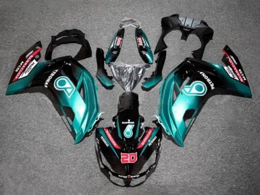 2012-2016 Blue Glossy Black Petronas Kawasaki Ninja 650 EX650 Motorcycle Fairings