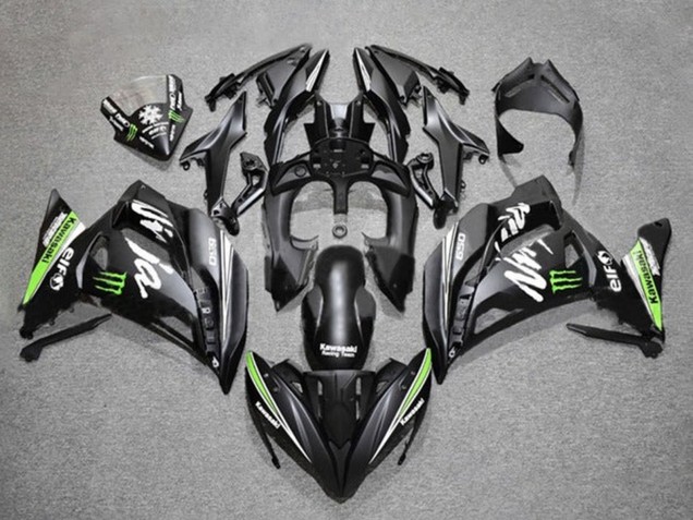 2017-2019 Matte Black Green White Monster Kawasaki Ninja 650 EX650 Motorcycle Fairings