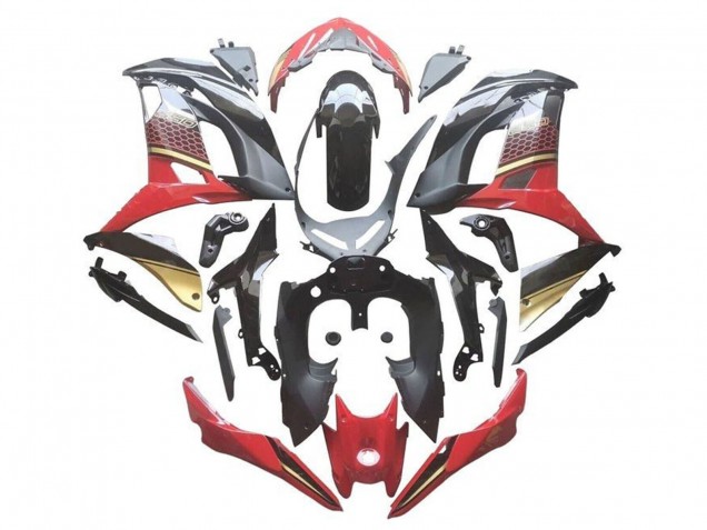 2017-2019 Red Black Gold Kawasaki Ninja 650 EX650 Motorcycle Fairings