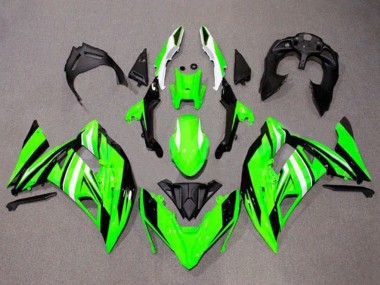 2017-2019 Green White Black Stripe Kawasaki Ninja 650 EX650 Motorcycle Fairings