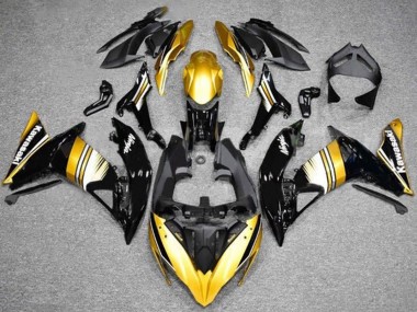 2017-2019 Gold Black White Kawasaki Ninja 650 EX650 Motorcycle Fairings