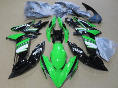 2017-2019 Green White Glossy Black Kawasaki Ninja 650 EX650 Motorcycle Fairings