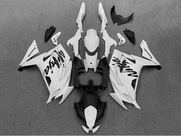 2020-2024 White Black Kawasaki Ninja 650 EX650 Motorcycle Fairings