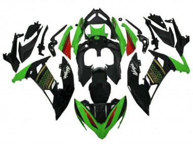 2020-2024 Green Black Red Honeycomb Kawasaki Ninja 650 EX650 Motorcycle Fairing
