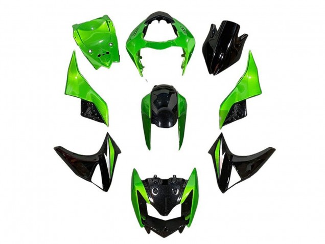 2007-2009 Green Glossy Black Kawasaki Z1000 Motorcycle Fairings
