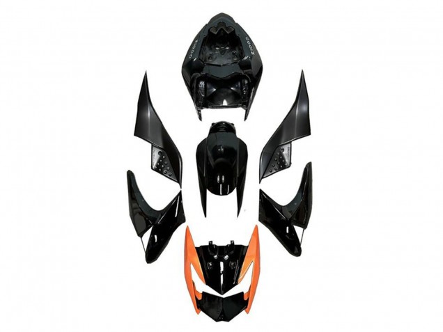 2007-2009 Glossy Black Orange Kawasaki Z1000 Motorcycle Fairings