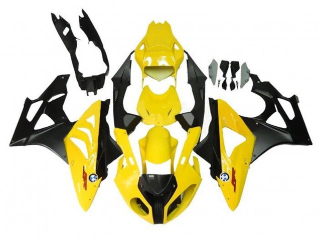 2009-2014 Yellow Matte Black BMW S1000RR Motorcycle Fairings