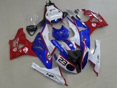2009-2014 White Red Blue HP BMW S1000RR Motorcycle Fairings