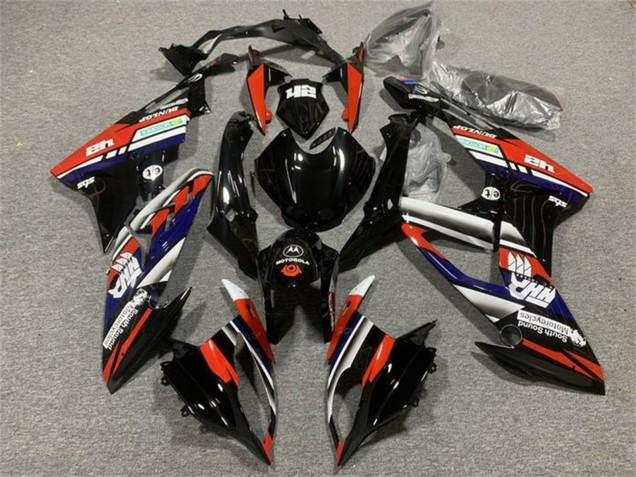 2015-2016 White Red Blue Glossy Black Stripe BMW S1000RR Motorcycle Fairings
