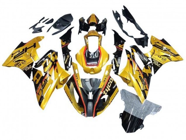 2015-2016 Gold Black Tyco BMW S1000RR Motorcycle Fairings