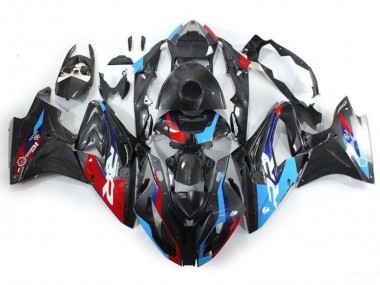 2017-2018 Blue Red Faux Carbon Fiber BMW S1000RR Motorcycle Fairings