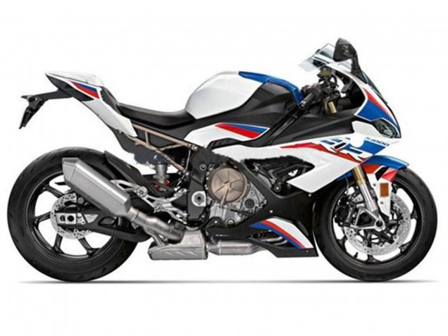 2019-2022 White Blue Red Stripe BMW S1000RR Motorcycle Fairings