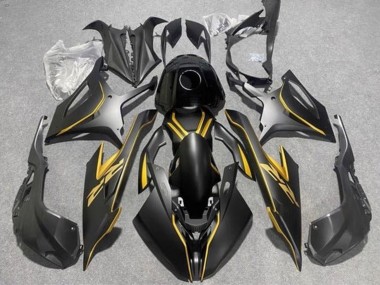 2019-2022 Matte Black Gold BMW S1000RR Motorcycle Fairings