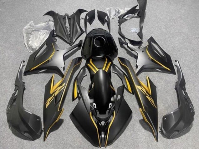 2019-2022 Matte Black Gold BMW S1000RR Motorcycle Fairings