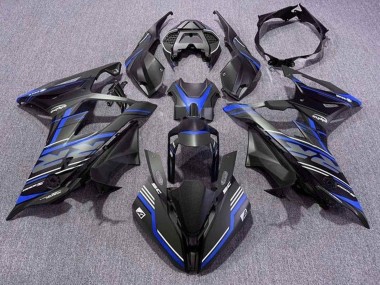 2019-2022 Matte Black Blue White Stripe BMW S1000RR Motorcycle Fairings