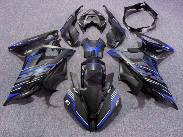 2019-2022 Matte Black Blue White Stripe BMW S1000RR Motorcycle Fairings