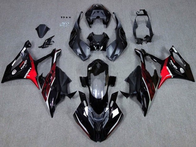 2019-2022 Black Dark Red Red BMW S1000RR Motorcycle Fairings