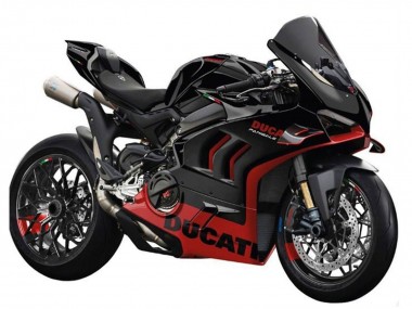 2022-2024 Black Red Ducati Panigale V4 V4S Motorcycle Fairings