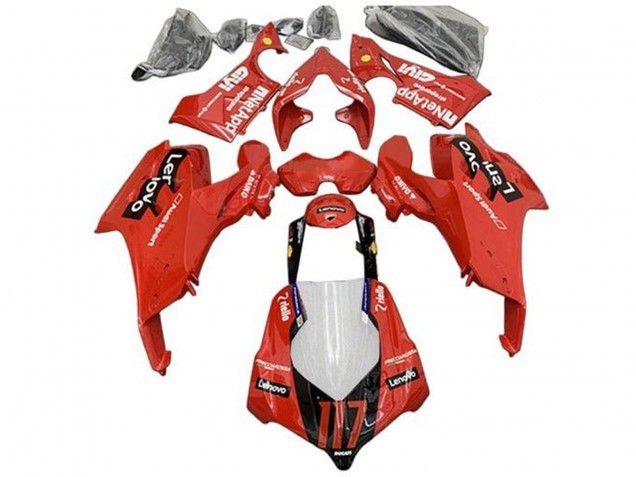 2020-2021 Red Glossy Black Lenovo 117 Ducati Panigale V4 V4S Motorcycle Fairings