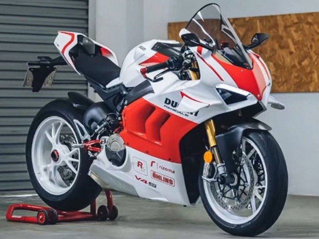 2020-2021 White Red Ducati Panigale V4 V4S Motorcycle Fairings