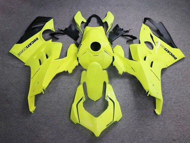 2020-2021 Neon Yellow Glossy Black Corse Ducati Panigale V4 V4S Motorcycle Fairings