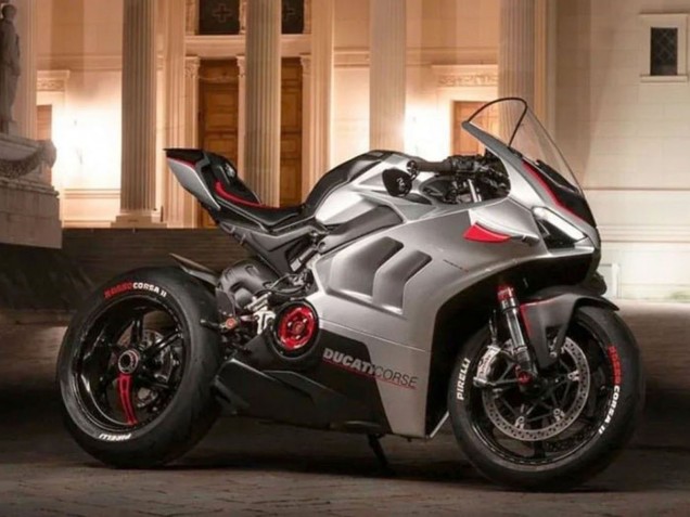 2020-2021 Silver Red Black Ducati Panigale V4 V4S Motorcycle Fairings