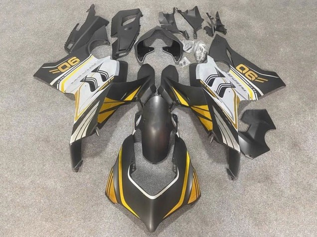 2020-2021 White Gold Matte Black Ducati Panigale V4 V4S Motorcycle Fairings
