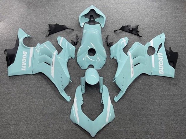 2020-2021 Light Blue White Ducati Panigale V4 V4S Motorcycle Fairings
