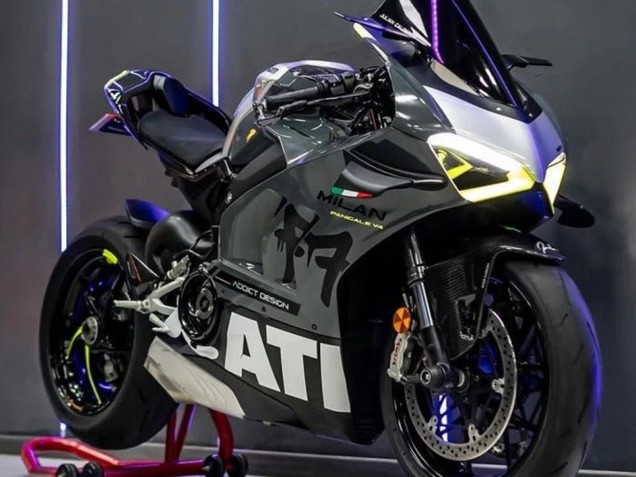 2020-2021 Grey White Yellow Black Ducati Panigale V4 V4S Motorcycle Fairings