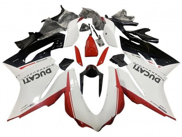 2015-2020 White Red Glossy Black Ducati 959 Motorcycle Fairings