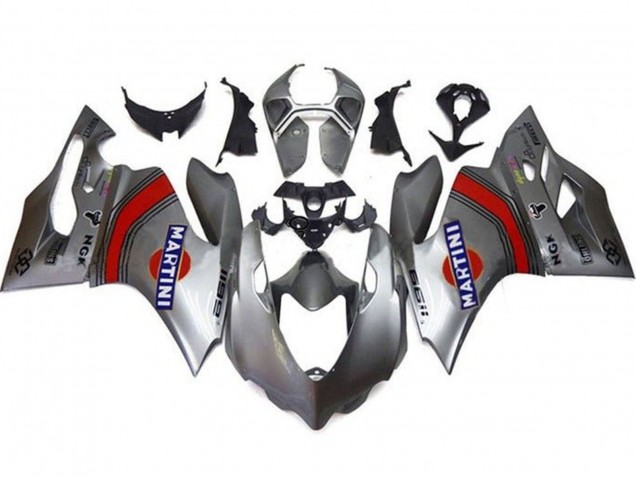 2011-2014 Silver Red Blue Martini Ducati Panigale 1199 Motorcycle Fairings