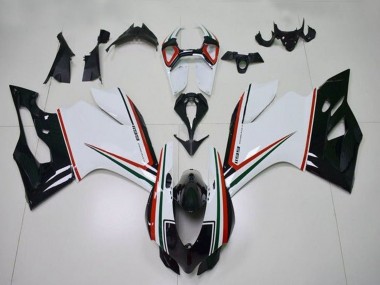 2011-2014 White Red Green Glossy Black Ducati Panigale 1199 Motorcycle Fairings