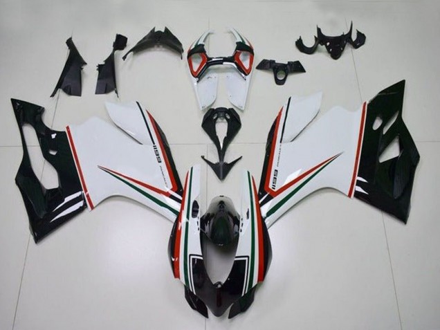 2011-2014 White Red Green Glossy Black Ducati Panigale 1199 Motorcycle Fairings