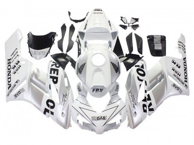 2004-2005 White Silver Black Repsol Honda CBR1000RR Motorcycle Fairings