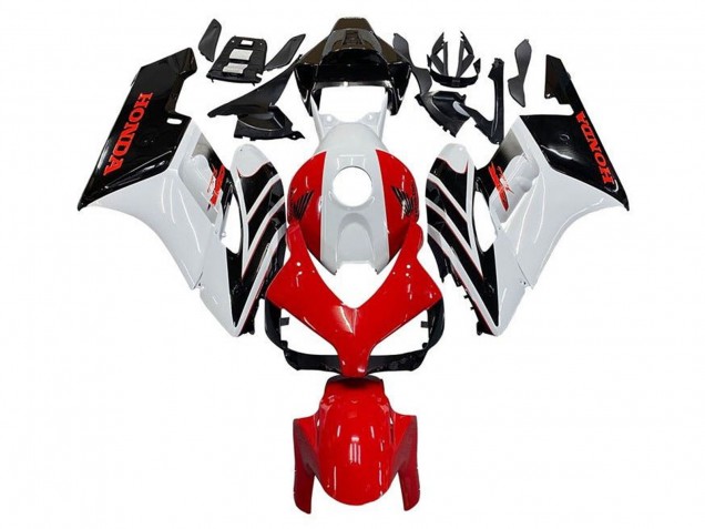 2004-2005 White Red Glossy Black Stripe Honda CBR1000RR Motorcycle Fairing