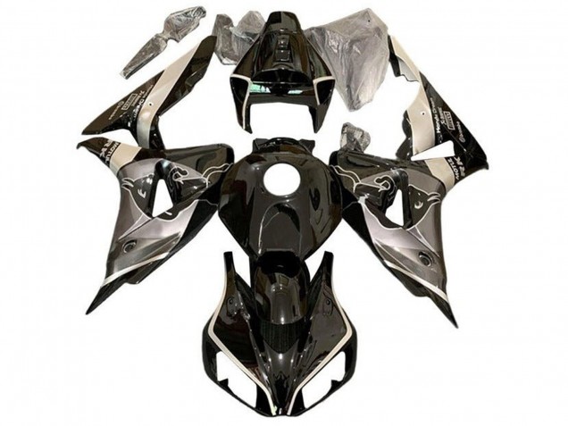 2006-2007 Grey Glossy Black Bull Honda CBR1000RR Motorcycle Fairings