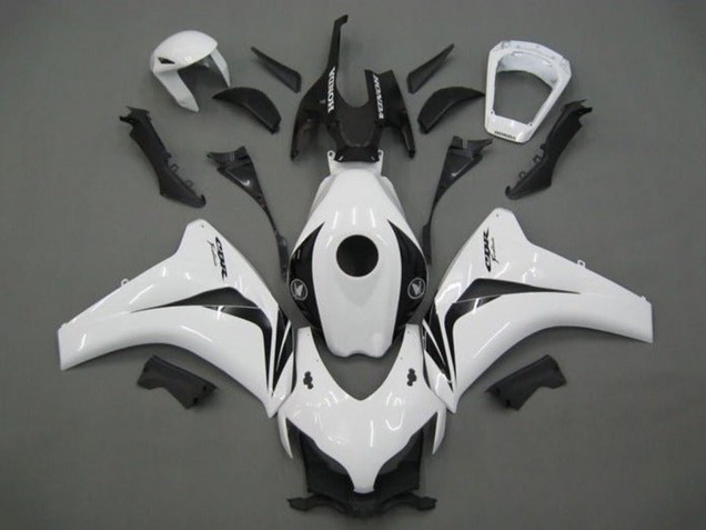 2008-2011 White Glossy Black Honda CBR1000RR Motorcycle Fairing