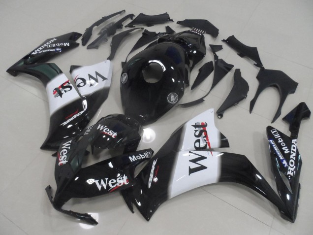 2012-2016 Glossy Black White West Honda CBR1000RR Motorcycle Fairings