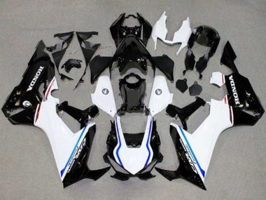 2017-2023 White Blue Glossy Black Stripe Honda CBR1000RR Motorcycle Fairings