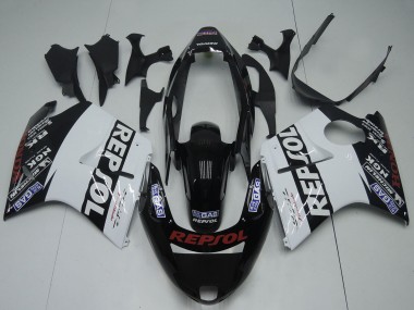 1996-2007 Glossy Black White Red Repsol Honda CBR1100XX Blackbird Motorcycle Fairings
