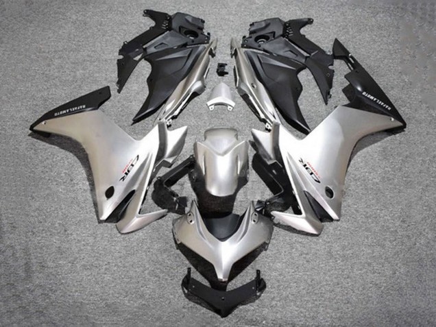 2013-2015 Silver Matte Black Honda CBR500R Motorcycle Fairings