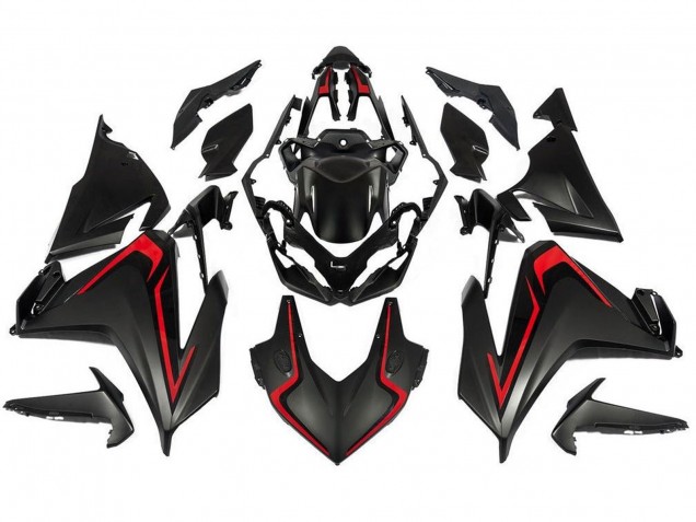 2019-2021 Matte Black Red Honda CBR500R Motorcycle Fairings