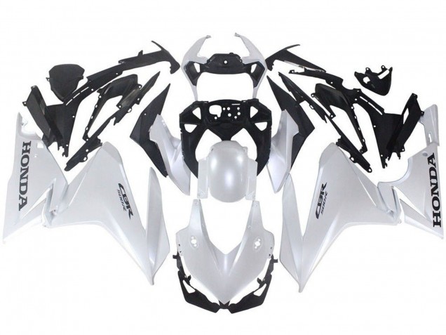 2019-2021 White Honda CBR500R Motorcycle Fairings