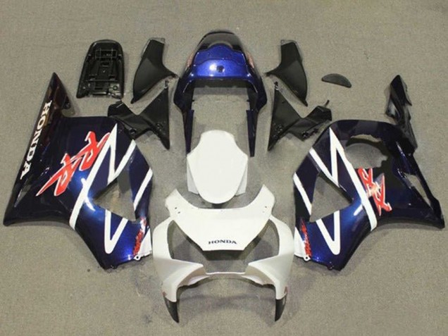2002-2003 Blue White Glossy Black Honda CBR900RR 954 Motorcycle Fairings