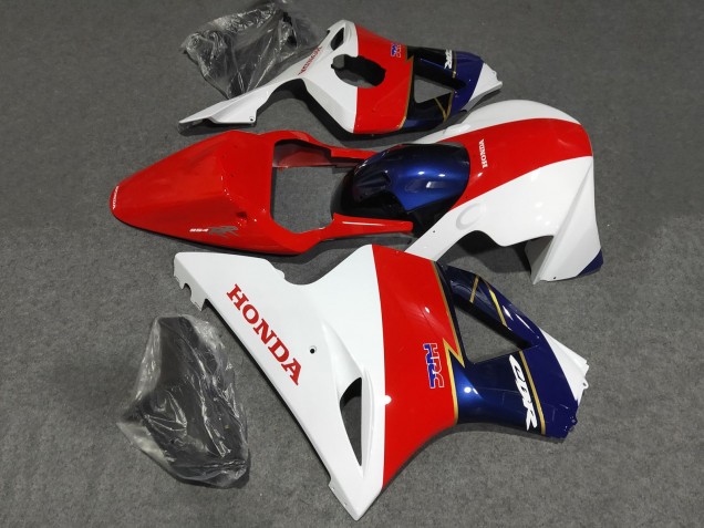 2002-2003 White Red Blue Racing Honda CBR900RR 954 Motorcycle Fairings