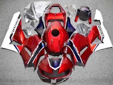 2013-2023 White Red Blue Honda CBR600RR Motorcycle Fairings